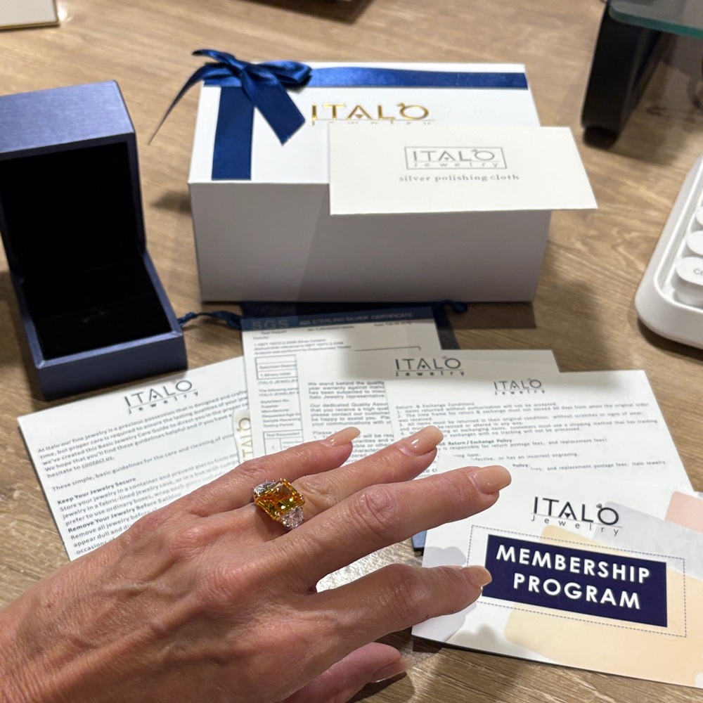 Italo Jewelry Citrine Silver Ring